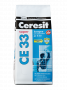 Затирка цементная для узких швов Ceresit CE 33.049 кирпич 2кг